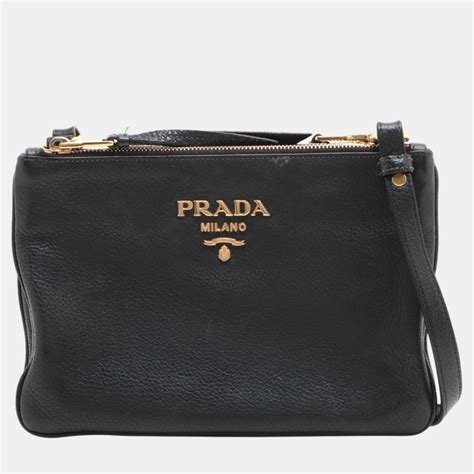 prada vitello phenix nero 1ba058|PRADA Vitello Phenix Shoulder Bag Nero Black .